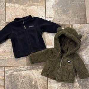 Columbia Black and Eddie Bauer green